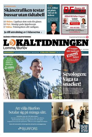 Förstasida Lokaltidningen Lomma/Burlöv