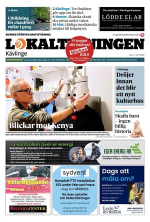 Förstasida Lokaltidningen Kävlinge