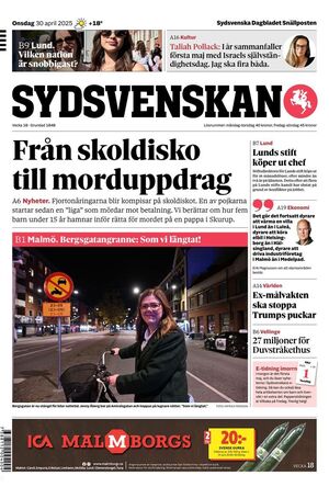 Förstasida Sydsvenskan Malmö
