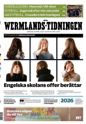 Förstasida Nya Wermlands-Tidningen