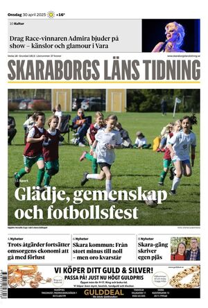Förstasida Skaraborgs Läns Tidning
