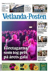 Förstasida Vetlanda-Posten