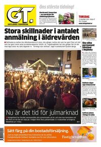 Förstasida Gotlands Tidningar