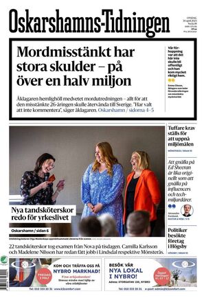 Förstasida Oskarshamns-Tidningen