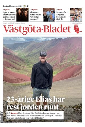 Förstasida Västgöta-Bladet