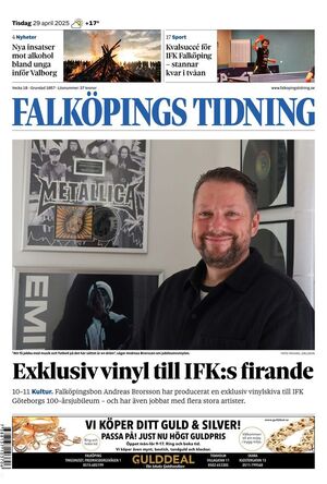 Förstasida Falköpings Tidning
