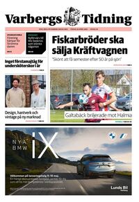 Förstasida Varbergs Tidning