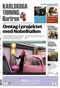 Förstasida Karlskoga Tidning-Kuriren