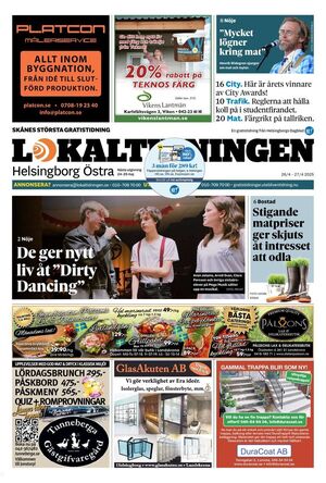 Förstasida Lokaltidningen Helsingborg