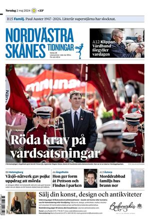 Förstasida Nordvästra Skånes Tidningar