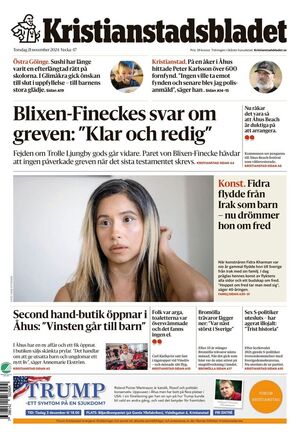 Förstasida Kristianstadsbladet