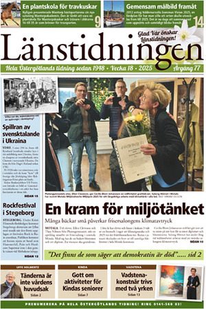 Förstasida Länstidningen Östergötland
