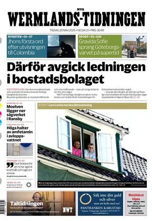 Förstasida Nya Wermlands-Tidningen