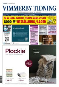 Förstasida Vimmerby Tidning