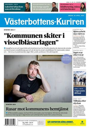 Förstasida Västerbottens-Kuriren