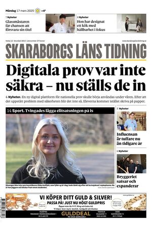 Förstasida Skaraborgs Läns Tidning