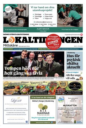Förstasida Lokaltidningen Mittskåne