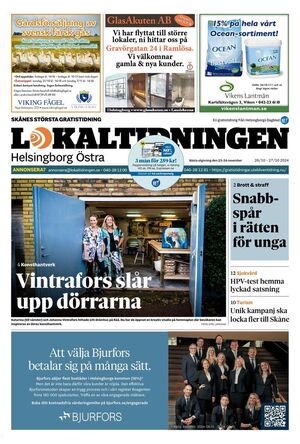 Förstasida Lokaltidningen Helsingborg