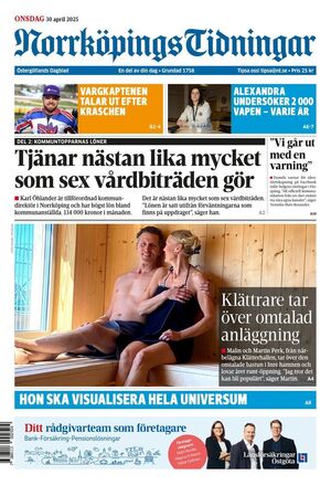Förstasida Norrköpings Tidningar