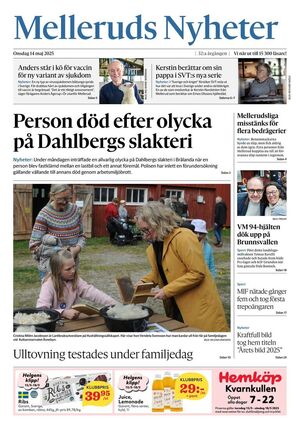 Förstasida Melleruds Nyheter