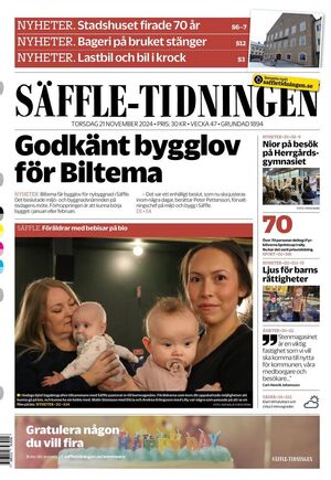 Förstasida Säffle-Tidningen