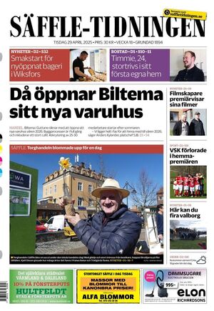 Förstasida Säffle-Tidningen