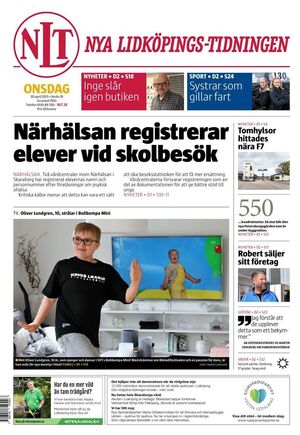 Förstasida Nya Lidköpings-Tidningen