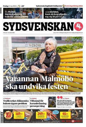 Förstasida Sydsvenskan Malmö
