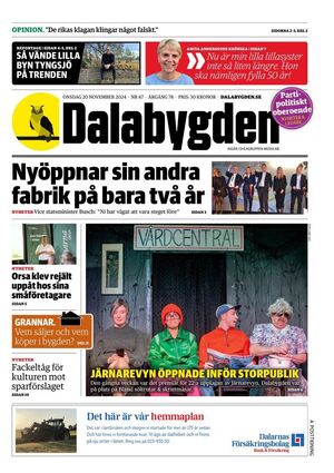 Förstasida Dalabygden