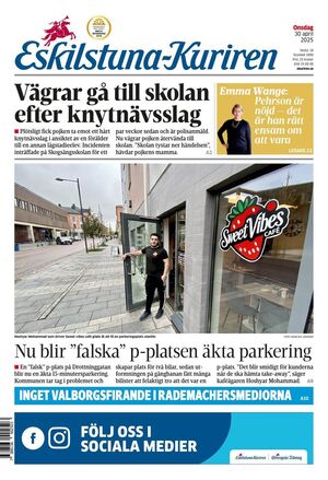 Förstasida Eskilstuna-Kuriren