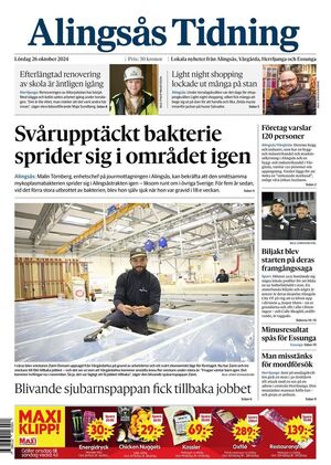 Förstasida Alingsås Tidning