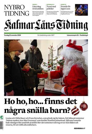 Förstasida Kalmar Läns Tidning