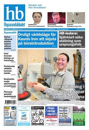 Förstasida Haparandabladet