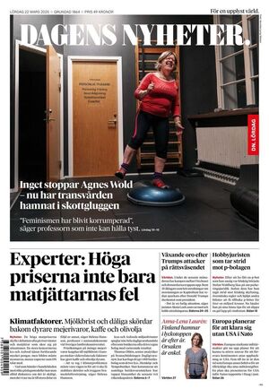 Förstasida Dagens Nyheter