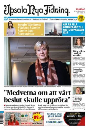 Förstasida Upsala Nya Tidning